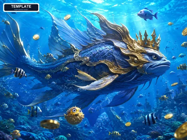 Tampilan permainan Dragon Fishing II dengan latar bawah laut
